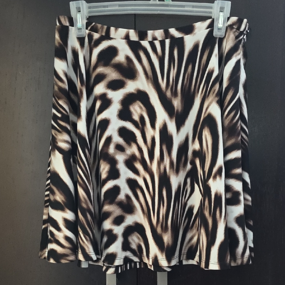 Persaya Zebra Print Mini Skirt Black and White
